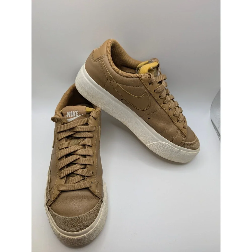 Nike Blazer Low Platform Size 6 Shoes Driftwood Tan Womens Sneakers DJ0292-200